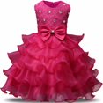 thumbnail image 1 of AAMILIFE Robe de Princesse en Dentelle pour Filles Vêtements de Mariage Soirée Robe en Tulle pour Enfants, 1 of 2
