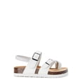 thumbnail image 2 of Wonder Nation Classic White Footbed Slide Sandal (Toddler Girls), 2 of 6