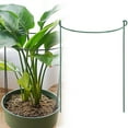 thumbnail image 2 of Uanit 24 Inch Plant Support Stakes, Half Round Metal Garden Plant Stake Peony Support Cage, Green Plant Support Ring Border for Tomato,Hydrangea,Flower Indoor Outdoor, 2 of 9