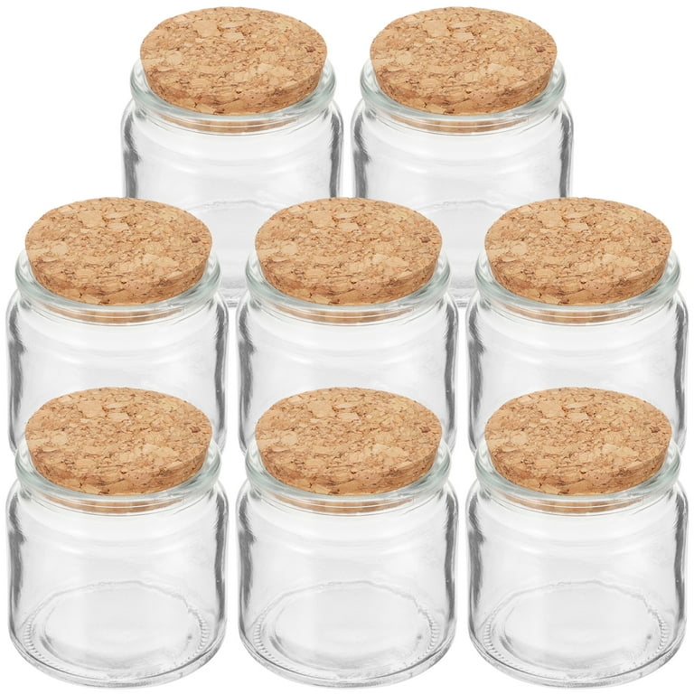 8pcs Empty Candle Containers Glass Candle Jars Candle Making Jars with Lids  Clear Candle Jars 