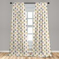 thumbnail image 5 of Ambesonne Abstract Curtains, Pineapples with Polka Dots, Pair of 28"x95", Multicolor, 5 of 5