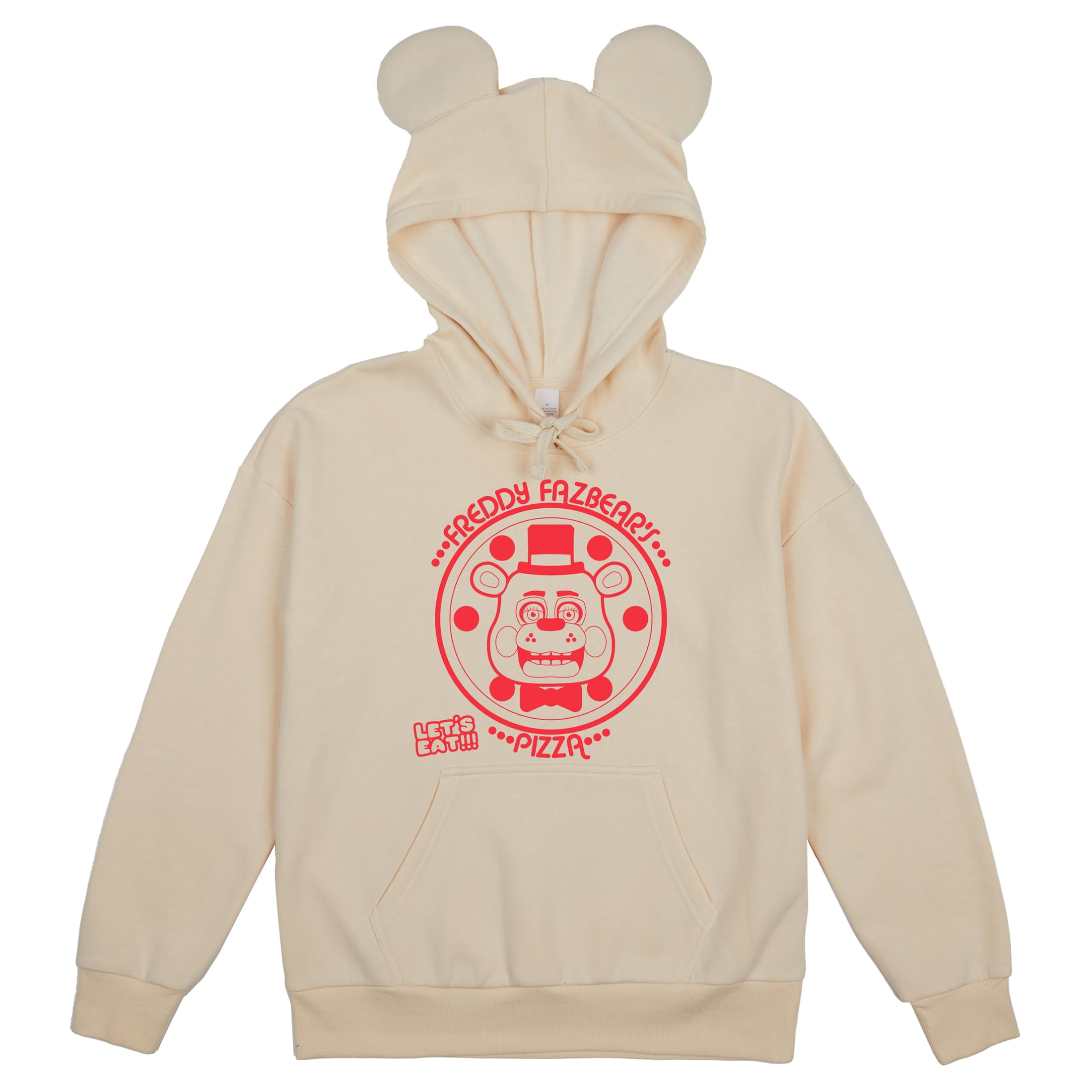 Five Nights At Freddy's Freddy Fazbear's Pizza Women's Tofu Long Sleeve Hooded Sweatshirt With 3D Ears-Large