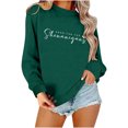 thumbnail image 2 of GA WEIHUA Clearance Sale,Womens St Patrick's Day Sweatshirt Here for The Shenanigans Shirts Shamrock Clover Print Pullover Tops Long Sleeve Loose Fit Clothes(Green,M), 2 of 4