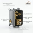 thumbnail image 5 of Boyel Living 22 inch Rainfall Water Shower System Wall Mounted Dual-Function with Hand Shower Brushed Gold, 5 of 9
