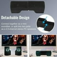 thumbnail image 4 of HLONK Computer Speakers for Laptop  Mini Clip-on Stereo Sound Bar USB Powered PC Speaker with Surround Bass  Volume Control  3.5mm Aux Wired Speaker for Desktop Monitor Notebook Tablets S, 4 of 8