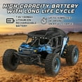thumbnail image 5 of Contixo RC Off-Road UTV, 1:16 Scale, 4WD, 2.4GHz, LED Headlights, Remote Control Car for Kids & Adults – Blue, 5 of 15