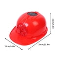 thumbnail image 2 of Red Solar Fan Helmet Outdoor Hard Hat Protective Headgear With Built-In Fan For Cooling Durable Plastic Shell And Solar Panel Power For Road Maintenance Construction Work And Farm Yard Wor, 2 of 5