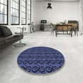 thumbnail image 3 of Ahgly Company Indoor Rectangle Patterned Royal Blue Area Rugs, 5' x 7', 3 of 6