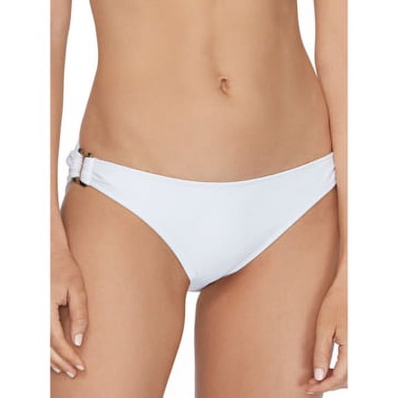 Roxy WHITE Juniors' Cali Solids O-Ring Bikini Swim Bottom, US Large