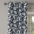 thumbnail image 2 of Ambesonne Flower Garden Grommet Curtain, Vintage Blossoms, 50" x 84", Black White Dimgrey, 2 of 6