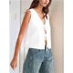 thumbnail image 5 of Chaleco de Verano para Mujer, Sin Mangas, Tejido A Crochet, con Lazo Frontal, Color , Talla S, 5 of 9