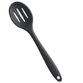 thumbnail image 1 of Cuchara ranurada de silicona premium con revestimiento sólido higiénico, 101 puntas de cocina adicionales (gris-negro) Vhermosa SNFLD588, 1 of 5