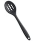 thumbnail image 1 of Cuchara ranurada, silicona resistente al calor, resistente a la fusión y la deformación, utensilio de silicona sólida, agarre ergonómico, perfecta para escurrir y servir, gris-negro, 10,6" x 2,4", 1 of 5
