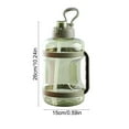 thumbnail image 6 of 1 Gallon Water Jug with Flip-top Lid and Handle Strap,Leak-proof Reusable Large Capacity Gallon Water Bottle for Outdoor Sports Fitness Gym Hiking,2500ml, 6 of 6