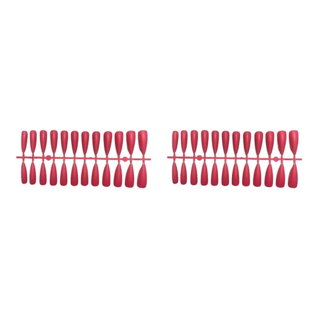 Seitruly Tabletas para mejorar las uñas Diseño elegante de puntos Uña falsa Cobertura completa Puntas de manicura llamativas JM-17Rose Red JM-17Rosa Roja 2piezas Seitruly CBP456208