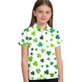 thumbnail image 4 of WOYY Boys St. Patrick's Day Polo Shirt Summer Casual Clover Short Sleeve Shirt, Sizes 3-14, 4 of 5