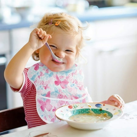 

Shldybc Silicone Baby Bibs Newborn Infant Baby Boys Girls Floral Colorful Waterproof Bib Feeding Bibs on Clearance