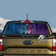 thumbnail image 3 of Rear Window Decal for Trucks – Color Wolf 65 x 20 Inches, Weatherproof Perforated Vinyl See-Through Graphic, Fits Most Pickup Trucks & SUVs, 3 of 7
