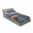 thumbnail image 3 of Ambesonne Beach Fitted Sheet & Pillow Sham Set, Tropic Seashore Sunset, Full, Multicolor, 3 of 3