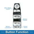 thumbnail image 3 of Interruptor de ventana eléctrica Unique Bargains No. 61319382503 para el lado del conductor delantero izquierdo para BMW 740i 750i M760i xDrive tono plateado, 3 of 7