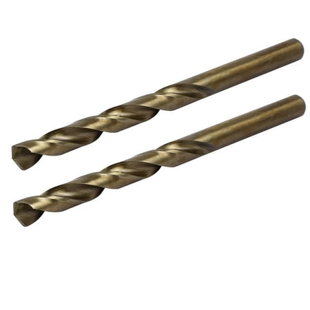 Sourcing Map 2pcs Foret Hélicoïdal HSS Cobalt 8,1mm - Longueur 115mm Outil Rotatif