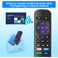 thumbnail image 6 of Y-HUANWUYU Replacement TV Remote Control for Roku TV, Infrared, Black, 2 Pack, 6 of 7