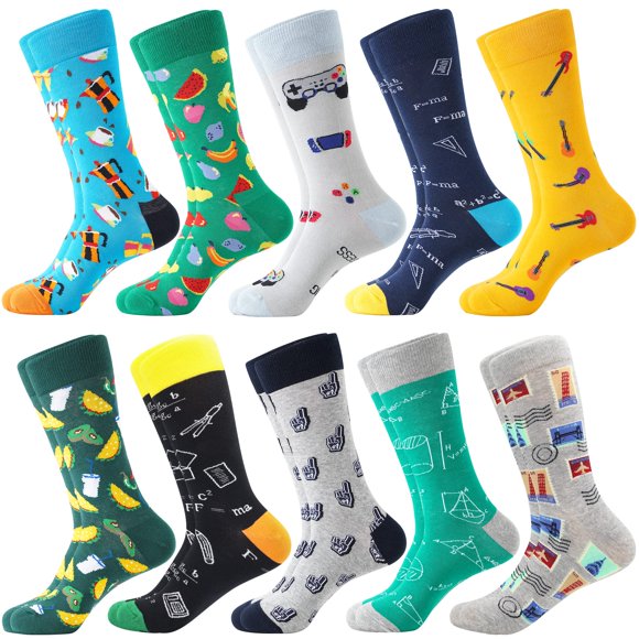Vestido para hombre Socks BISOUSOX, divertido y colorido, talla 9-12