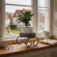 thumbnail image 4 of YuanGuangQ Double Tier Iron Plant Stand, European Style Floor Standing Flower Pot Display Rack, Sturdy Plant Storage Shelf for Living Room Balcony Window Sill Home Use, 4 of 6