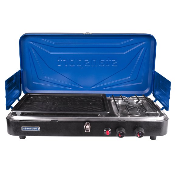 Stansport Propane Stove and Grill Combo Blue 206-50