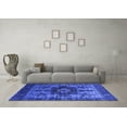 thumbnail image 3 of Ahgly Company Indoor Round Oriental Blue Industrial Area Rugs, 5' Round, 3 of 4