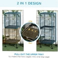 thumbnail image 4 of JERFIT 55" Large Black Wood Bird Cage for Parakeets, Canary & Conure - Wide 20.5" Flight Aviary with 4 Wheels, Multi-Doors & Easy Clean Tray, 4 of 8
