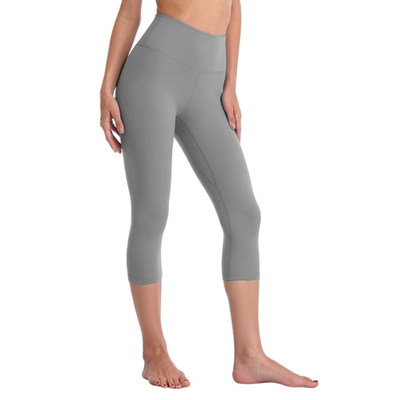 Enjoytime Womens Capri Leggings High Waisted Tummy Control Capris Workout Running Plus Size Yoga Pants