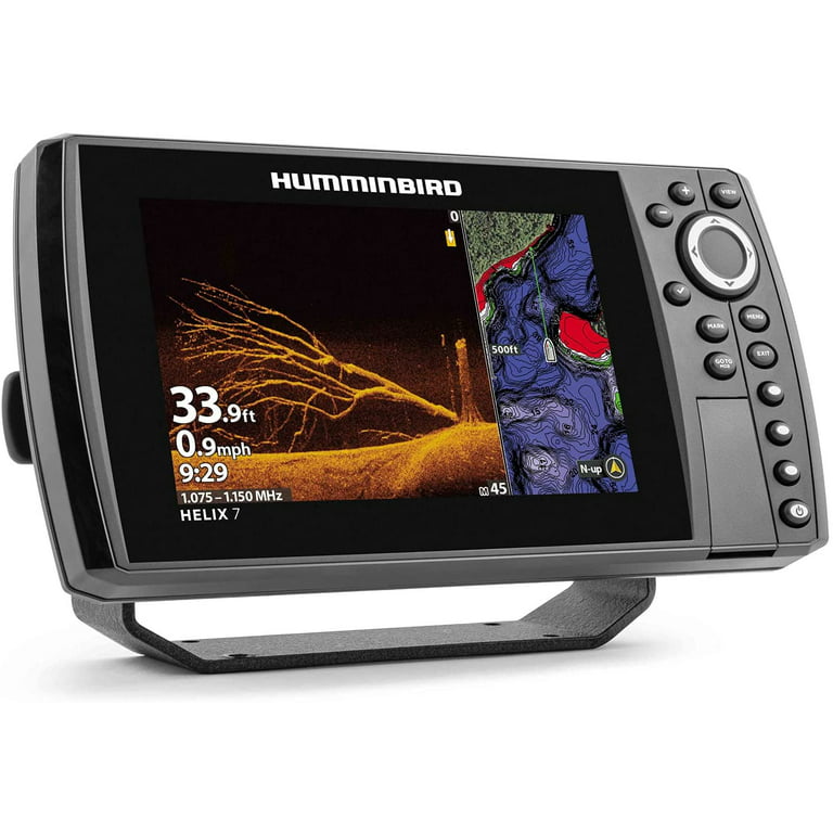 Humminbird HELIX 7 CHIRP MEGA DI GPS G4N CHO Fish Finder, Dual Spectrum,  7in Widescreen Color Display -411640-1CHO 