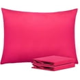 thumbnail image 1 of Standard Pillowcases Set of 2, 100% Brushed Microfiber, Soft and Cozy, Wrinkle, Fade, Stain Resistant with Envelope Closure, 20 x 26 Inches, Magenta, 1 of 5