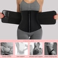 thumbnail image 4 of MANIFIQUE Waist Trainer for Women Belly Band Long Torso Sauna Workout 2 Belt With Zipper 9 Steel Bones Corset, 4 of 7