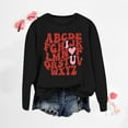 thumbnail image 2 of Wovix Women Girl Valentines Day Sweatshirt Letter Print Shirt Pullover Basic Daily Outfit Romantic Loose Casual Slouchy Tops Valentine's Day, 2 of 3
