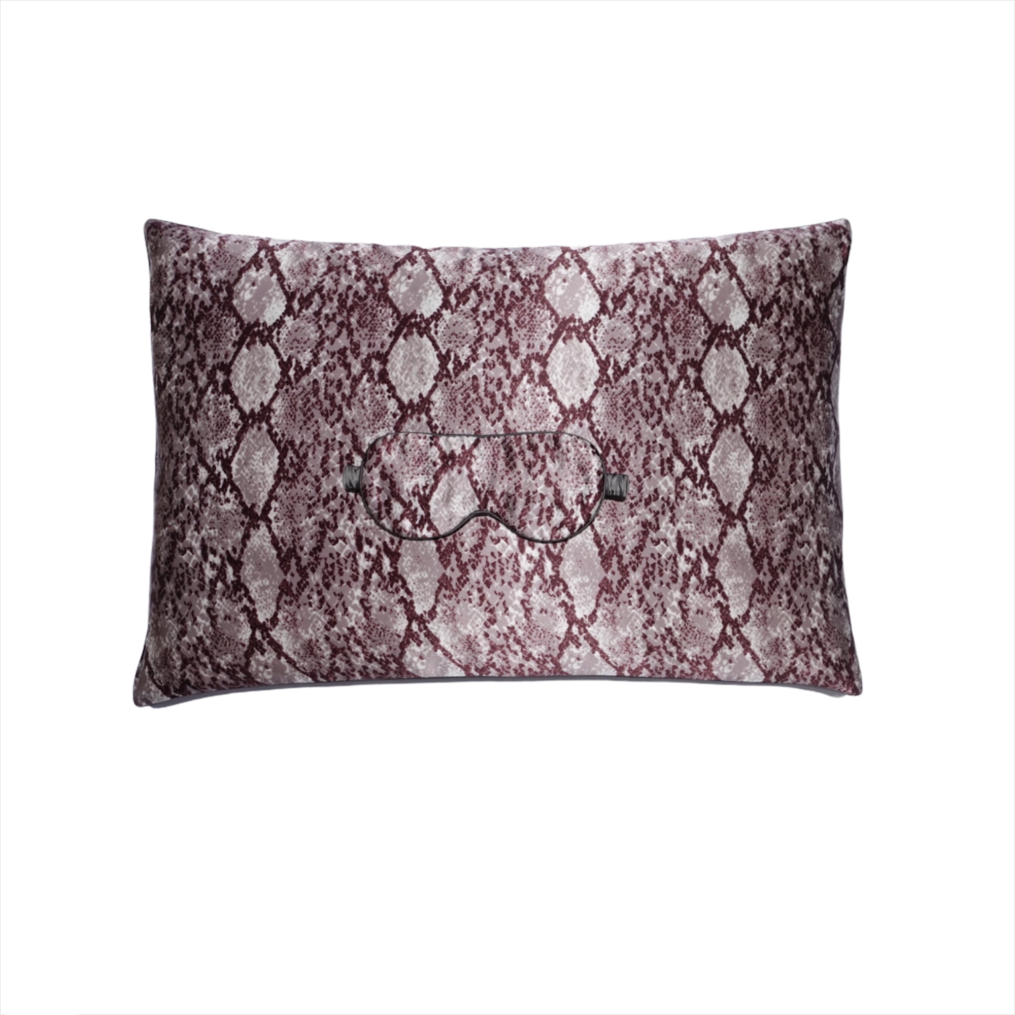 Charcoal Python - Silk Pillowcase with hidden zipper by INNELLI (Queen)