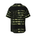 thumbnail image 2 of Wukai American Flag Camo Men's Casual Short-Sleeve Button Down Shirt - Lightweight Summer Dress Shirt for Daily Wear-Small, 2 of 7