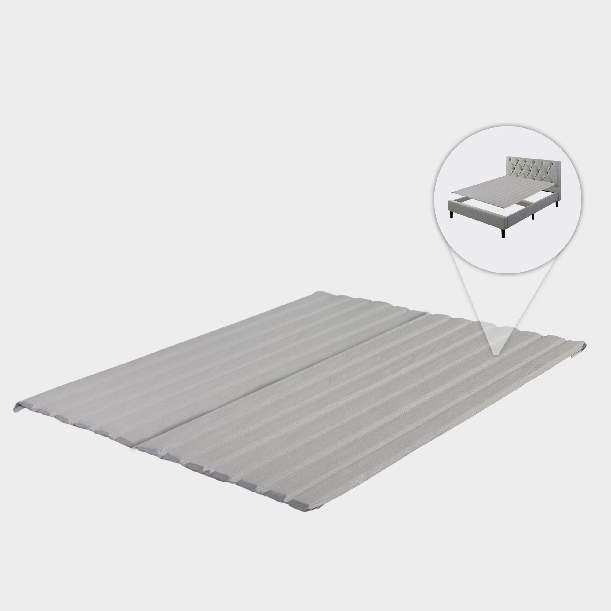 Greaton 0.75Inch Vertical Wooden Bed Slats / Bunkie Board with Cover Queen Size Greaton 0.75Inch Vertical Wooden Bed Slats / Bunkie Board with Cover Queen Size