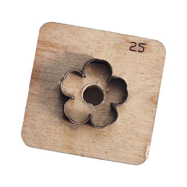 Troquel de corte de cuero con flores para manualidades, plantilla fácil de usar, manual para álbumes de recortes 25mm