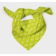 thumbnail image 3 of Bimba Green Stencil Damask Pure Silk Printed Head Bandanas Summer Neck Wrap Scarf 40 x 40 Inches, 3 of 6