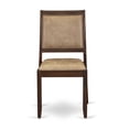 thumbnail image 3 of East West Furniture Xtenczar Modern Dining Chairs in Walnut (Set of 2), 3 of 7
