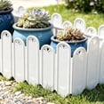 thumbnail image 6 of Plastic Picket Fence, 5 PCS 9.8x8.8" Interlocking Garden Border Panels for Lawn Flowerbeds Edge, Decorative Landscape Sconce, 1 Pack, 6 of 7