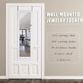 thumbnail image 2 of Jewelry Cabinet 47.3" H Wall/Door Mounted Lockable Jewelry Armoire With 2 Drawers 6 Shelves 43.3"×10.6" Mirror High Capacity Jewelry Organizer , White, 2 of 7