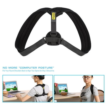 Knifun  Posture Corrector for Men & Women  28  to 48  Upper Back Support Brace for Providing Pain Relief from Neck,Back, Shoulder and Bad Posture - Clavicle Support Brace for Slouching &
