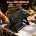 thumbnail image 6 of Coliware 3Pcs Portable Folding Charcoal Grill, Heavy Duty Multifunctional Campfire Grill with Carry Bag & Premium Grate for Camping, Fire Pit for Backpacking, Picnic, Patio, Backyard Outdoor Cooking, 6 of 13