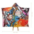 thumbnail image 2 of Adventure Time Wearable Blanket Cloak Arctic Velvet Hooded Blanket Soft Fuzzy Hoodie Blanket Cape for Adults Kids 50"x60", 2 of 8