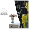 thumbnail image 5 of Sunflower Blackout Curtains Farmhouse Rustic Sunflower Butterfly Green Yellow Black Girls Women Bedroom Living Room Rod Pocket Decoration Window Drapes 2 Panels W42xL84in, 5 of 6