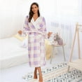 thumbnail image 6 of Rosa Junio Plush Robes for Women, Fleece Fuzzy Womens Robe Long, Soft Warm Women's Bathrobe with Hood for Bath Spa Shower House, 6 of 7
