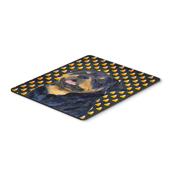 "Rottweiler Candy Corn Halloween Portrait Mouse Pad Hot Pad or Trivet"